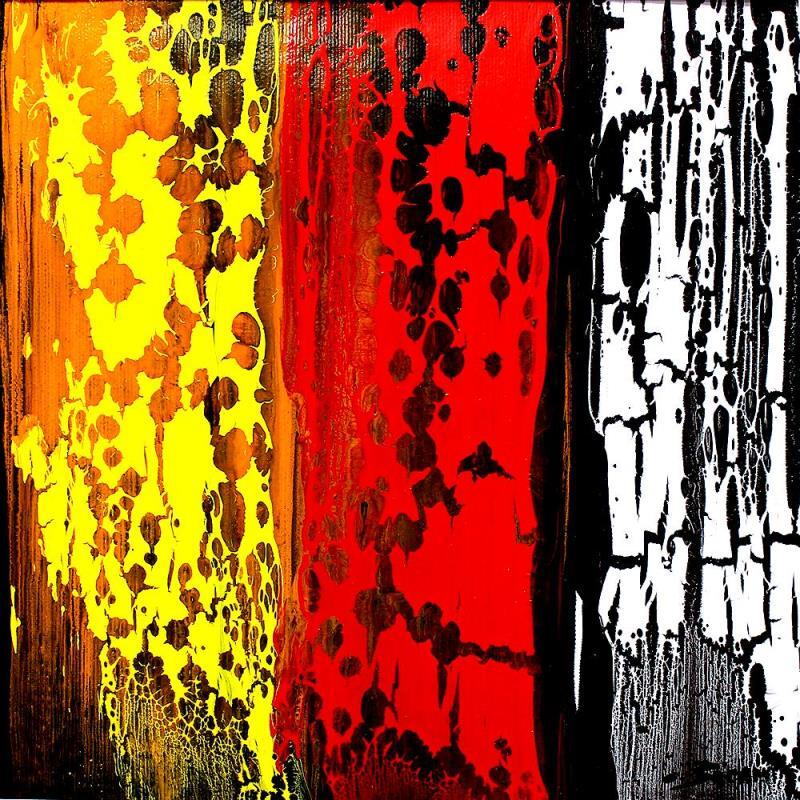 Painting Bandes Colorées n°63 by Becam Carole | Painting Abstract Oil Minimalist
