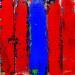 Gemälde Bandes Colorées n°78 von Becam Carole | Gemälde Abstrakt Minimalistisch Öl Acryl