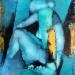 Painting femme assise au chignon by Muze | Painting Figurative Nude
