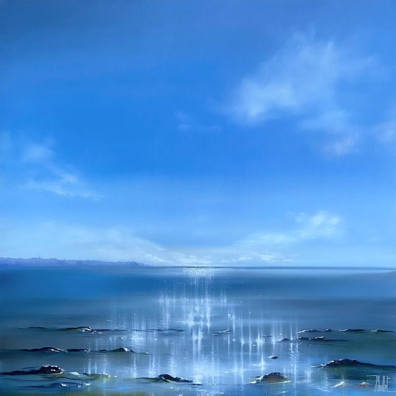 Gemälde The call of the running tide von Guillet Jerome | Gemälde Figurativ Marine Öl Acryl