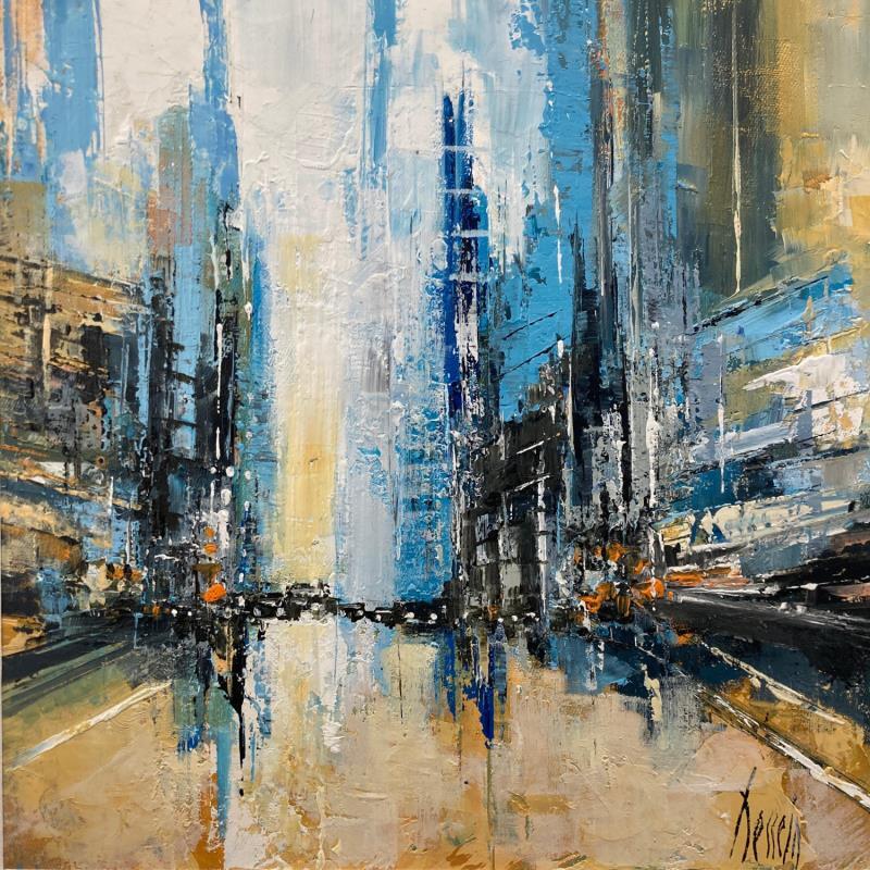 Painting West street by Dessein Pierre | Painting Abstract Oil