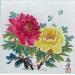 Painting Pivoine rouge et jaune by Tayun | Painting Figurative Still-life Ink