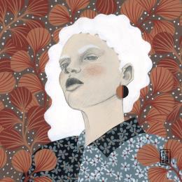 Gemälde Thando von Alie Loizel | Gemälde Naive Kunst Acryl Porträt