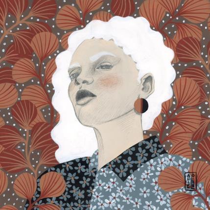 Painting Thando by Alie Loizel | Painting Naive art Acrylic, Mixed Portrait