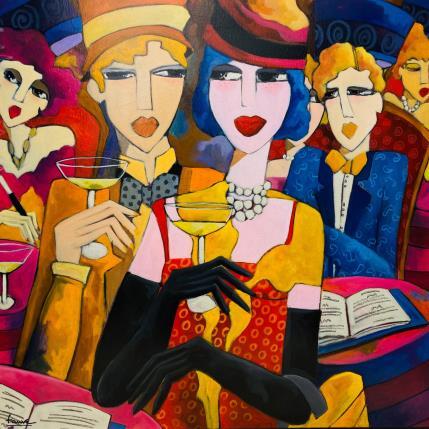 Peinture Chérie je t aime  par Fauve | Tableau Figuratif Acrylique scènes de vie