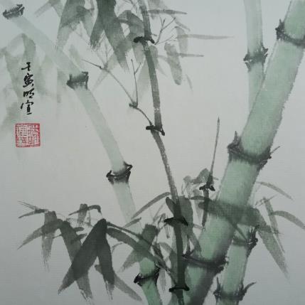 Peinture Bamboo forest par Du Mingxuan | Tableau Figuratif Aquarelle Paysages