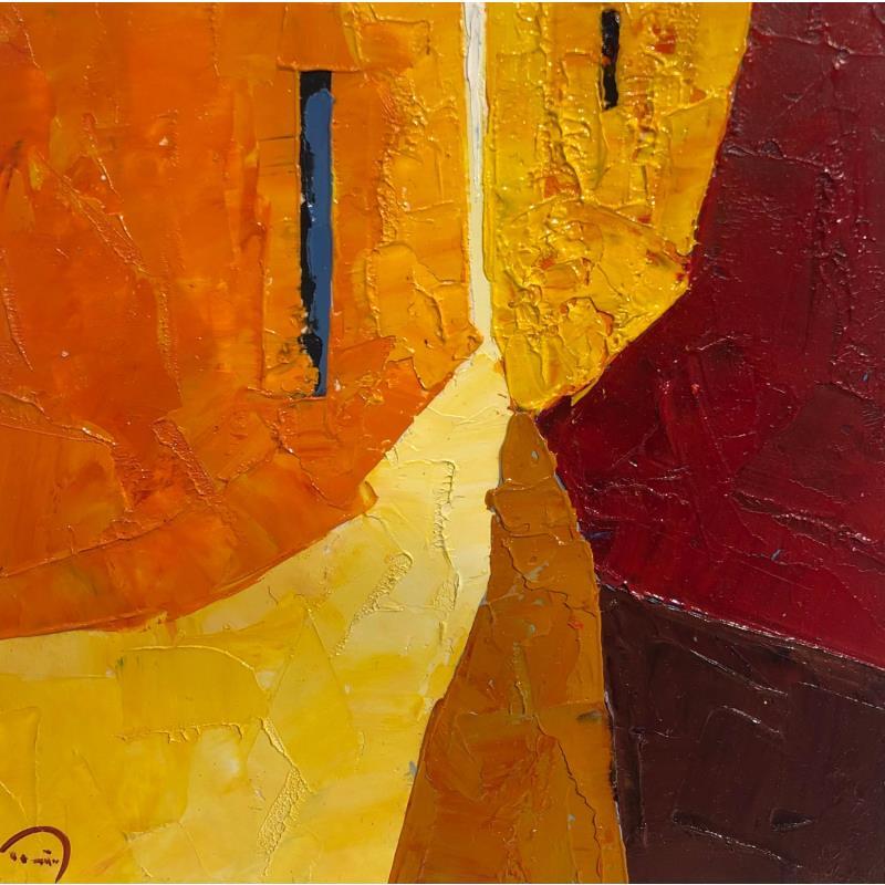 Painting Yellow autumn by Tomàs | Painting Abstract Oil Urban