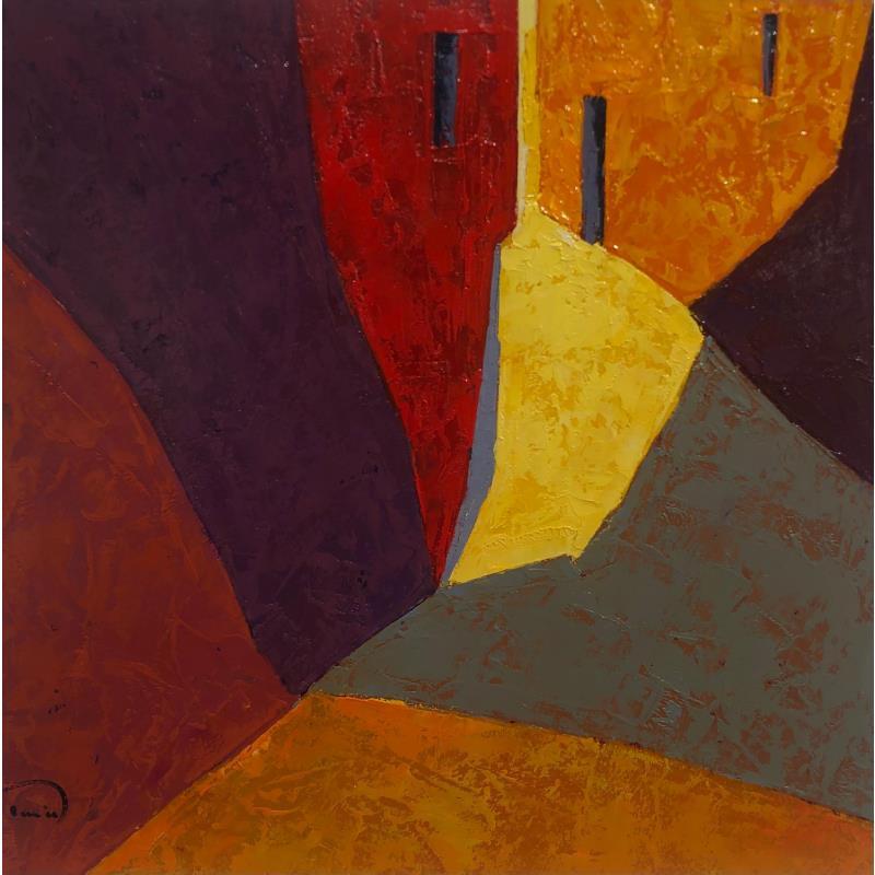 Peinture Coloured shadows par Tomàs | Tableau Abstrait Urbain Huile