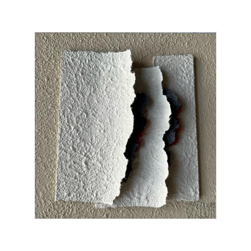 Painting Double nationalité by Clisson Gérard | Painting Abstract Wood Minimalist