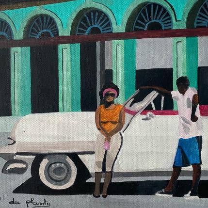 Peinture Cuba Couple par Du Planty Anne | Tableau Figuratif Huile Urbain