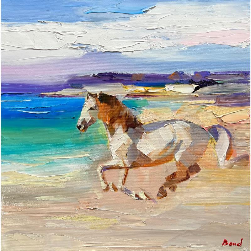 Painting Wind of Pleasure by Bond Tetiana | Painting Figurative Animals Oil