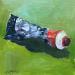 Painting TUBE DE PEINTURE ROUGE by Morales Géraldine | Painting Figurative Still-life Oil Acrylic