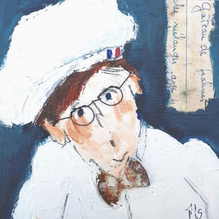 Peinture Toque chef par Soizeau Françoise | Tableau Figuratif Acrylique, carton Portraits