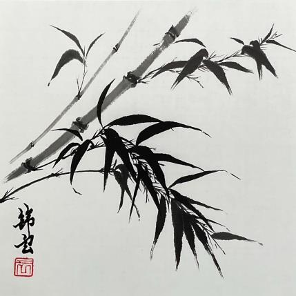 Gemälde Bamboux von Tayun | Gemälde Figurativ Aquarell, Tinte Natur, Pop-Ikonen
