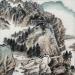 Gemälde Paysage sous la pluie von Tayun | Gemälde Figurativ Landschaften Aquarell Tinte