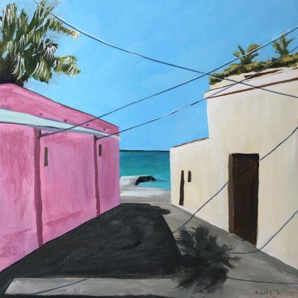 Painting Rooftop Patios All Day by Eddy Kimberley | Painting Figurative Mixed Landscapes, Marine, Urban