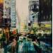 Painting Fils Avenue by Frédéric Thiery | Painting Figurative Urban Acrylic