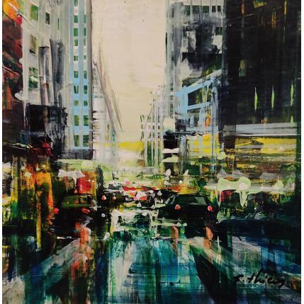 Painting Fils Avenue by Frédéric Thiery | Painting Figurative Acrylic Urban