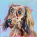 Painting PRINCESSE by Morales Géraldine | Painting Figurative Animals Oil Acrylic