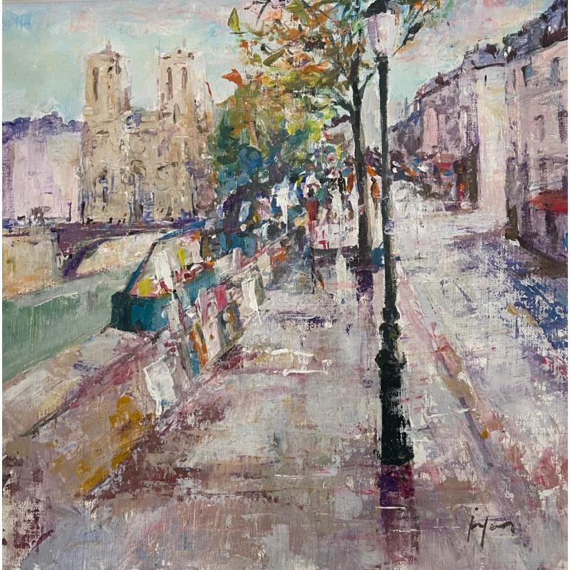 Painting Notre Dame 4 by Yavru Irfan | Painting Figurative Urban Oil