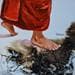 Gemälde Buddhist monk 3 von Escobar Francesca | Gemälde Figurativ Alltagsszenen Acryl