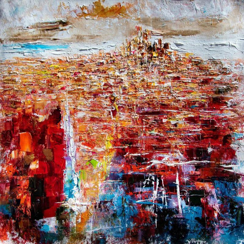 Painting New York from Empire States by Reymond Pierre | Painting Abstract Oil Urban
