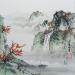 Painting Spring by Du Mingxuan | Painting Figurative Landscapes Watercolor