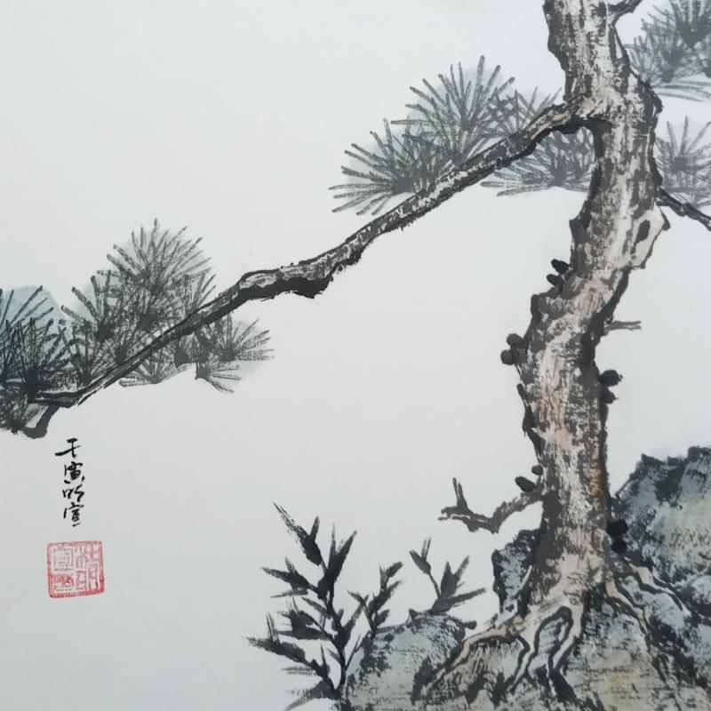 Peinture Pinetree #2 par Du Mingxuan | Tableau Figuratif Paysages Aquarelle