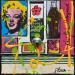 Painting Tribute to Andy (Marylin) green by Costa Sophie | Painting Pop art Mixed Pop icons