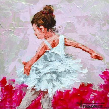 Peinture Bailarina rosa par Escobar Francesca | Tableau Figuratif Acrylique Scènes de vie