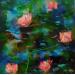 Peinture Fleur d'étang 2 par Solveiga | Tableau Figuratif Paysages Marine Nature Huile Acrylique