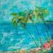 Painting La plage d'été by Solveiga | Painting Figurative Acrylic Landscapes Marine