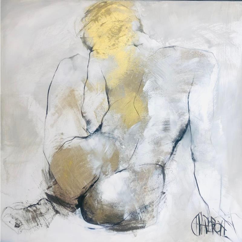 Painting Histoire d'or by Chaperon Martine | Painting Figurative Acrylic Nude