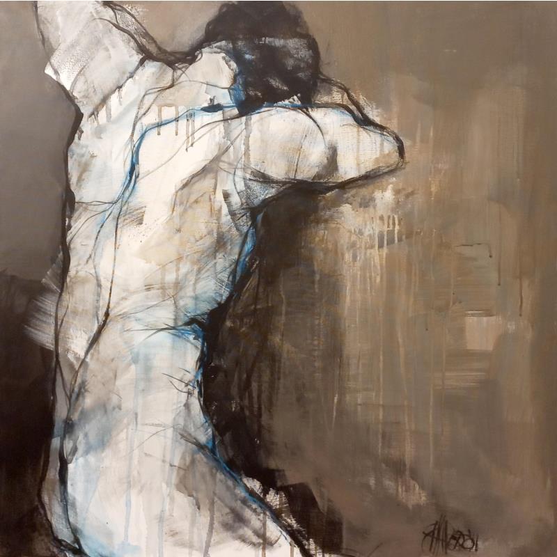 Painting Force masculine by Chaperon Martine | Painting Figurative Acrylic Nude