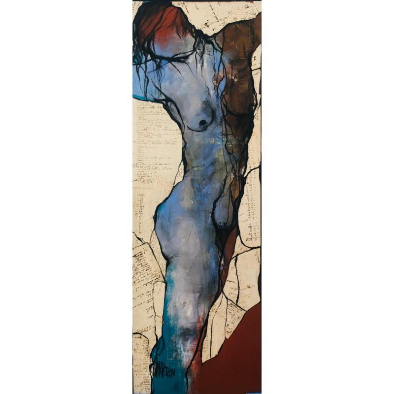 Painting Lignes de vie II by Chaperon Martine | Painting Figurative Acrylic Nude