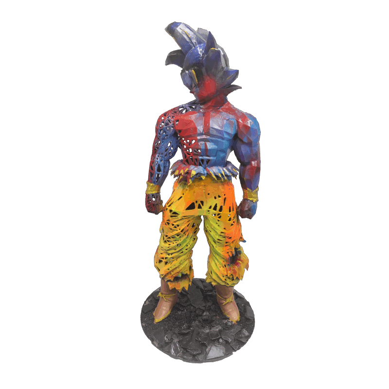 Sculpture Saiyan Goku par Mikhel Julien | Sculpture