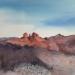 Painting SEDONA 103 by Seruch Capouillez Isabelle | Painting Figurative Landscapes Urban Watercolor