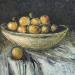 Painting coupe de fruits by Rocco Sophie | Painting Raw art Oil Acrylic Gluing Sand