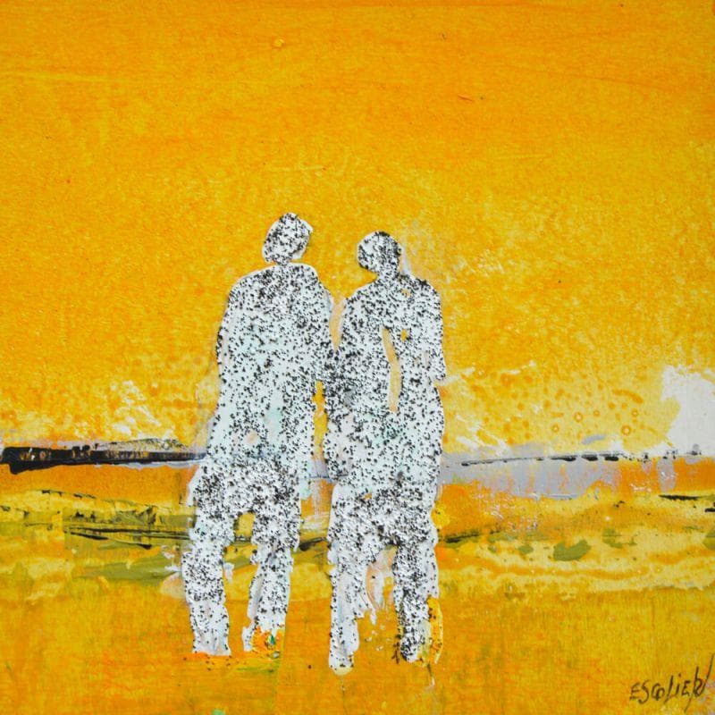 Gemälde Au matin de la lumière von Escolier Odile | Gemälde Figurativ Landschaften Acryl