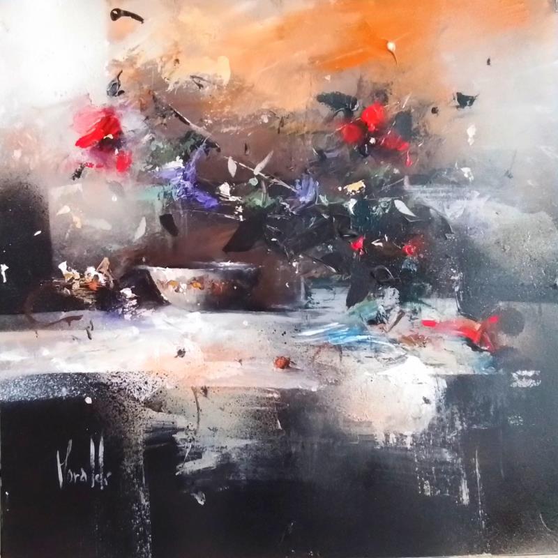Painting cuenco y flores  by Moraldi | Painting Figurative Acrylic still-life