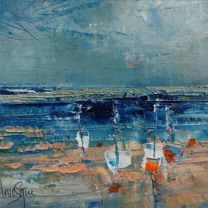 Painting Prendre la mer by Levesque Emmanuelle | Painting Figurative Oil Landscapes, Marine