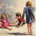 Painting Les enfants by Arkady | Painting Figurative Life style Oil