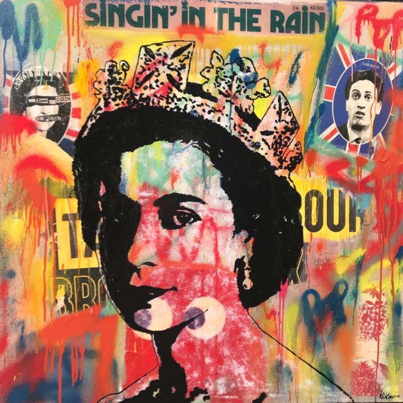 Painting The queen by Kikayou | Painting Pop-art Graffiti Pop icons