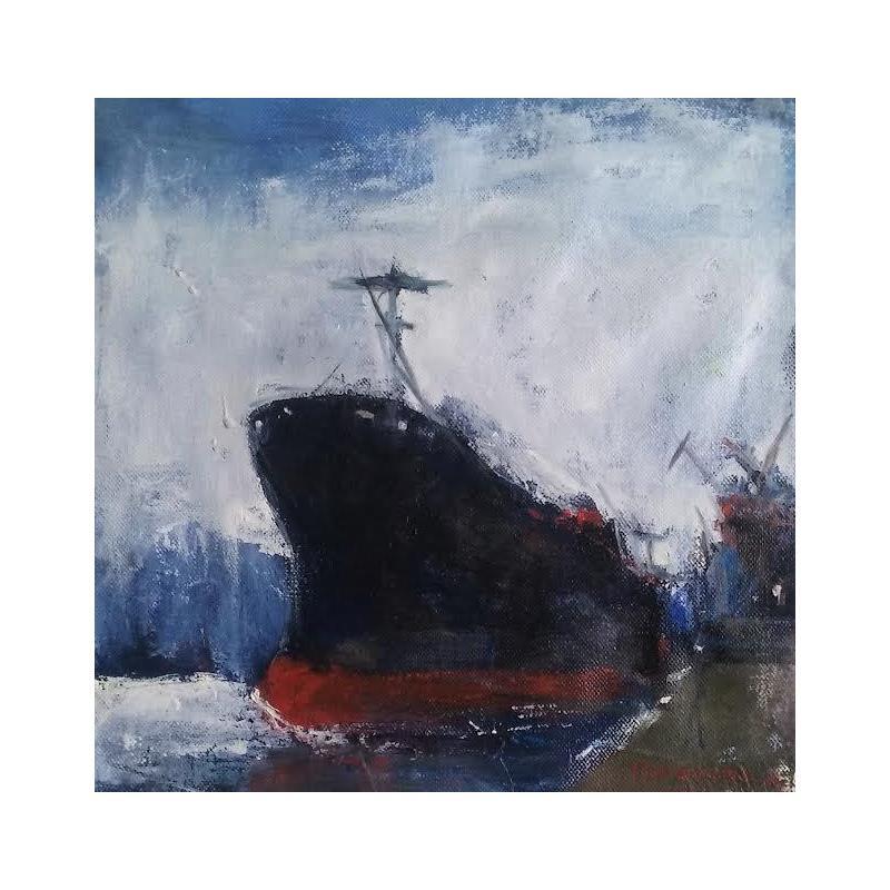 Gemälde Le port von Fernando | Gemälde Figurativ Marine Öl