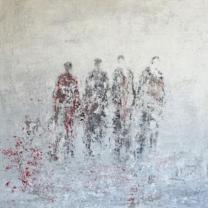Painting Ensemble vers by Escolier Odile | Painting Figurative Mixed Landscapes