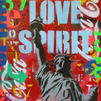 Gemälde Love spirit von Euger Philippe | Gemälde Pop-Art Acryl, Graffiti Pop-Ikonen