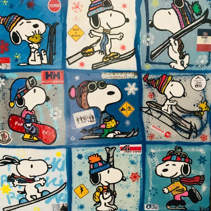Painting Snoopy by 9 winter by Kikayou | Painting Pop art Mixed Pop icons