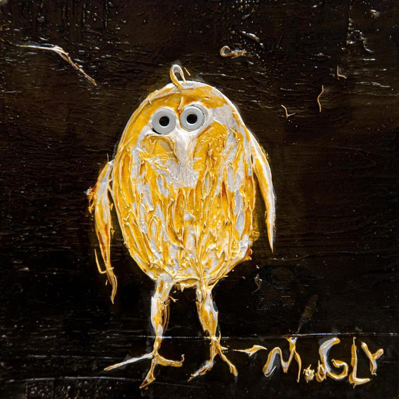 Gemälde Brillus von Moogly | Gemälde Naive Kunst Acryl, Pappe Tiere