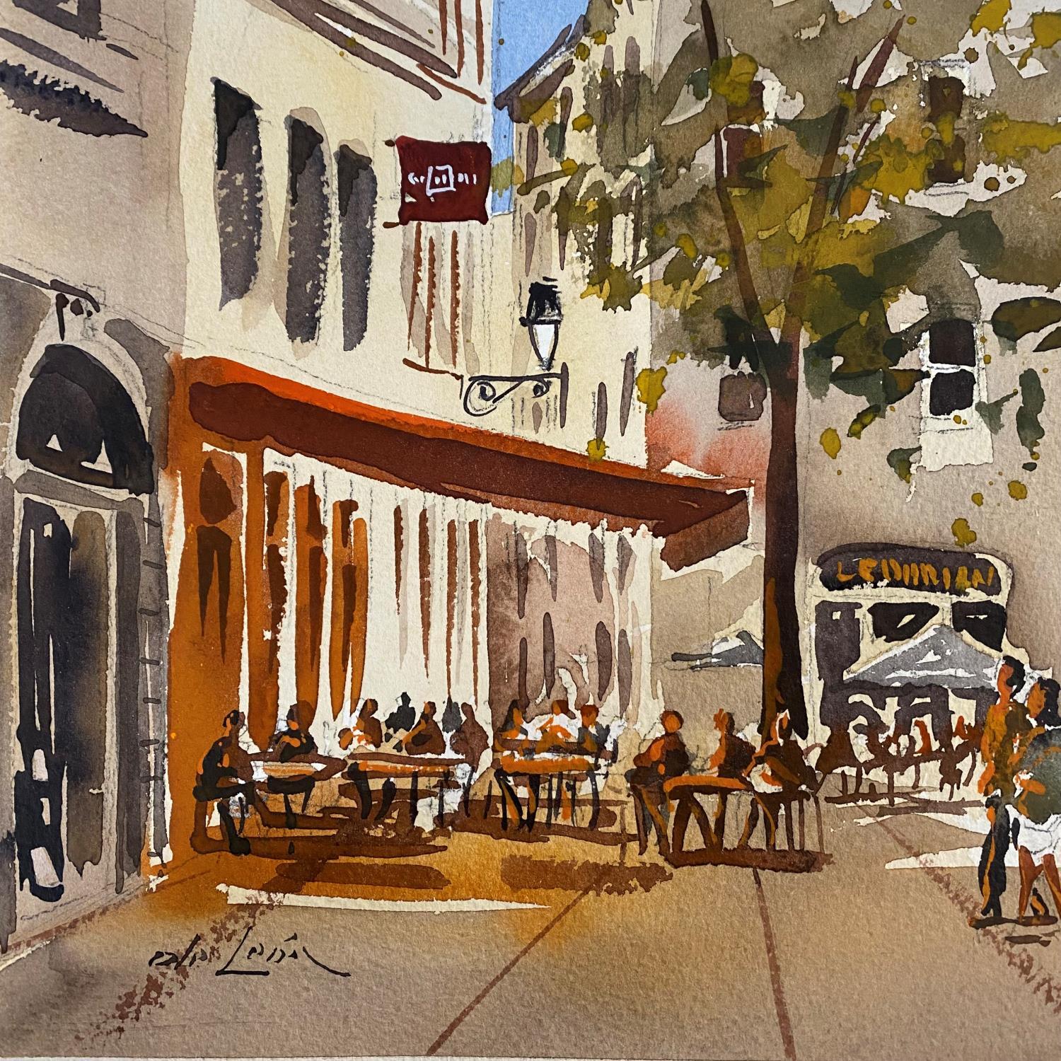 ▷　Marcelo　Painting　Café　León　by　de　Lyon　De　Lévi　Carré　d'artistes