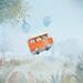 Peinture Vol de bus par Fleur Marjoline  | Tableau Art naïf Scènes de vie